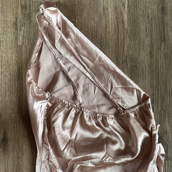 Champagne Satin Gown - Picture 6 of 7